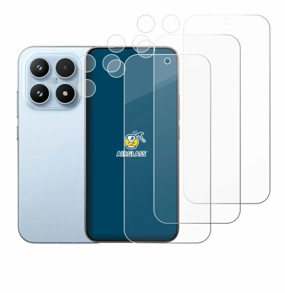 Immagine del dispositivo Xiaomi 17 (Fronte+Fotocamera) con un'ampia varietà di protezioni per lo schermo.