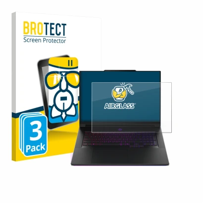 Parte frontale di una confezione del prodotto con il logo del marchio BROTECT. Accanto è raffigurato il dispositivo Lenovo Leg