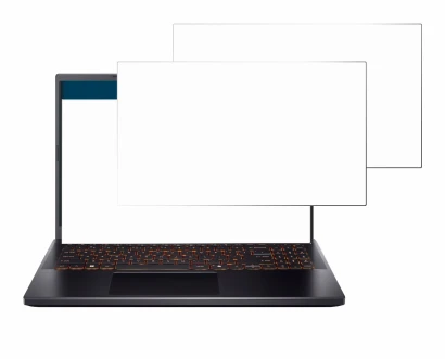 Immagine del dispositivo Acer Nitro V 15 con un'ampia varietà di protezioni per lo schermo.