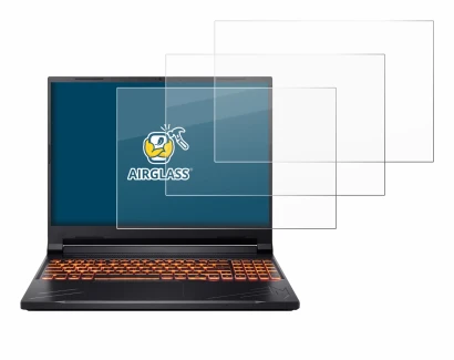 Immagine del dispositivo Acer Nitro V 16 con un'ampia varietà di protezioni per lo schermo.