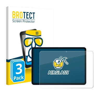 Parte frontale di una confezione del prodotto con il logo del marchio BROTECT. Accanto è raffigurato il dispositivo Xiaomi Poc