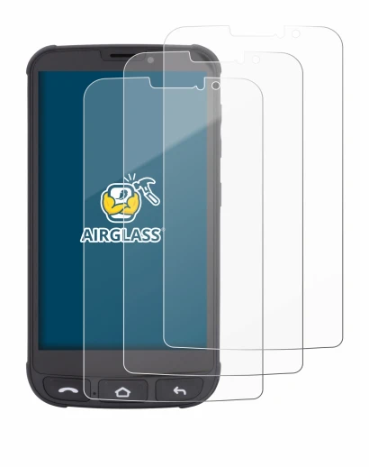 Immagine del dispositivo Olympia Neo Mini con un'ampia varietà di protezioni per lo schermo.