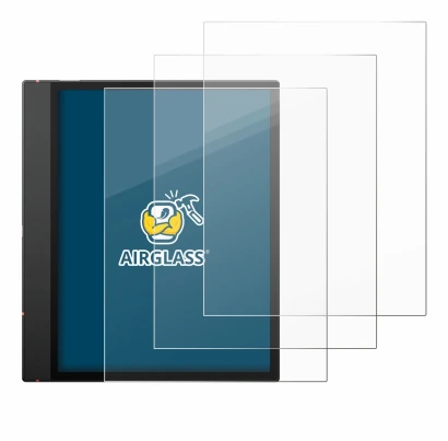 Immagine del dispositivo Boox Note Air 5 C con un'ampia varietà di protezioni per lo schermo.