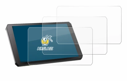 Immagine del dispositivo RiderNav R7M con un'ampia varietà di protezioni per lo schermo.