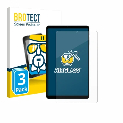 Parte frontale di una confezione del prodotto con il logo del marchio BROTECT. Accanto è raffigurato il dispositivo Teclast T5