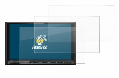 Immagine del dispositivo Kenwood DNX9190DABS con un'ampia varietà di protezioni per lo schermo.