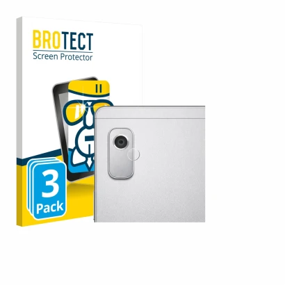 Parte frontale di una confezione del prodotto con il logo del marchio BROTECT. Accanto è raffigurato il dispositivo Lenovo Tab