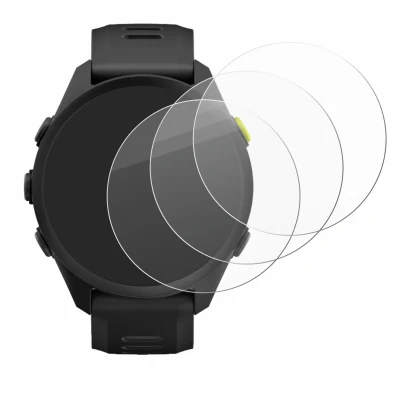 Immagine del dispositivo Garmin Forerunner 70 con un'ampia varietà di protezioni per lo schermo.