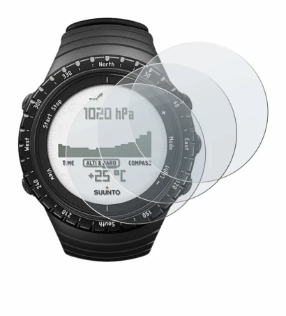 Immagine del dispositivo Suunto Core Regular Black con un'ampia varietà di protezioni per lo schermo.