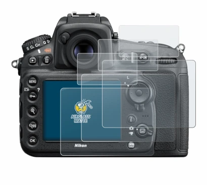 Immagine del dispositivo Nikon D810 con un'ampia varietà di protezioni per lo schermo.