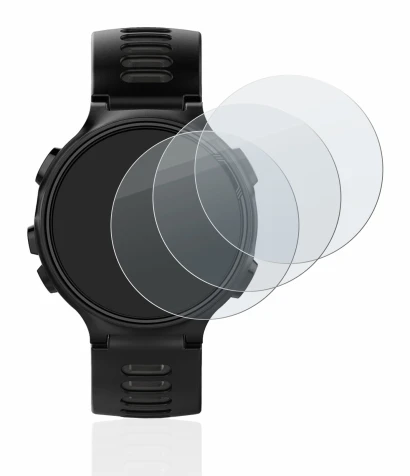 Immagine del dispositivo Garmin Forerunner 735XT con un'ampia varietà di protezioni per lo schermo.
