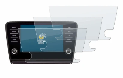 Immagine del dispositivo Skoda Amundsen Superb 2018 Infotainment System 8" con un'ampia varietà di protezioni per lo schermo.