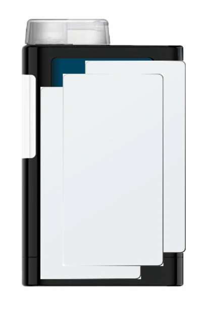 Immagine del dispositivo Mylife YpsoPump con un'ampia varietà di protezioni per lo schermo.