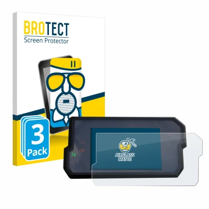 Parte frontale di una confezione del prodotto con il logo del marchio BROTECT. Accanto è raffigurato il dispositivo KTM 125 / 