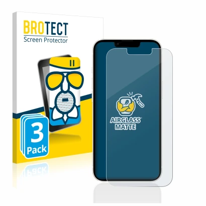 Parte frontale di una confezione del prodotto con il logo del marchio BROTECT. Accanto è raffigurato il dispositivo Apple iPho