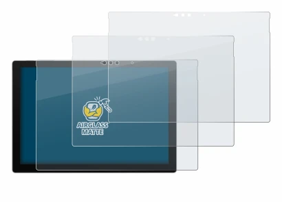 Immagine del dispositivo Microsoft Surface Pro 7 Plus con un'ampia varietà di protezioni per lo schermo.