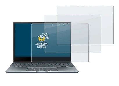 Immagine del dispositivo ASUS ZenBook Flip 13 UX363EA con un'ampia varietà di protezioni per lo schermo.