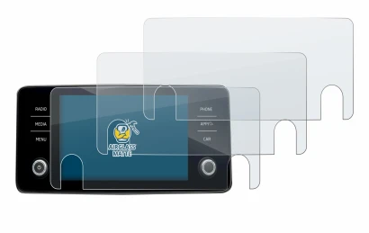 Immagine del dispositivo Skoda Bolero 2020 Infotainment System 8" con un'ampia varietà di protezioni per lo schermo.