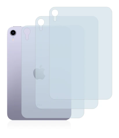 Immagine del dispositivo Apple iPad Mini 6 2021 (6a. Gen., Posteriore) con un'ampia varietà di protezioni per lo schermo.