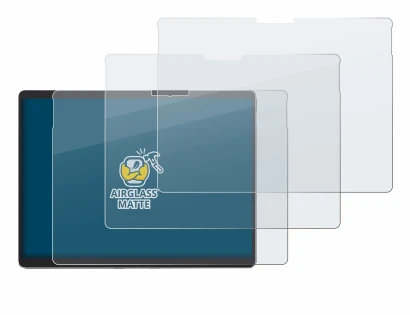 Immagine del dispositivo Microsoft Surface Pro 8 (2021) con un'ampia varietà di protezioni per lo schermo.