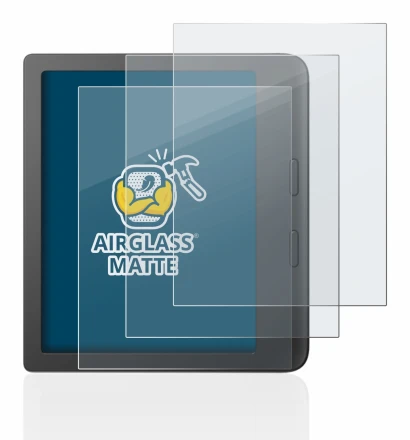 Immagine del dispositivo Tolino Vision 6 con un'ampia varietà di protezioni per lo schermo.