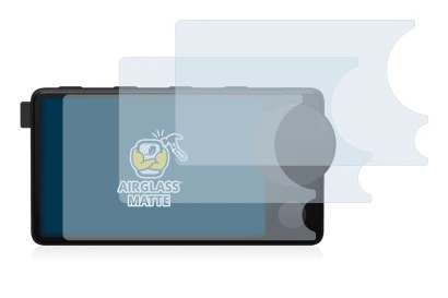 Immagine del dispositivo Spotify Car Thing con un'ampia varietà di protezioni per lo schermo.