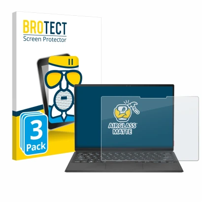 Parte frontale di una confezione del prodotto con il logo del marchio BROTECT. Accanto è raffigurato il dispositivo ASUS Rog F