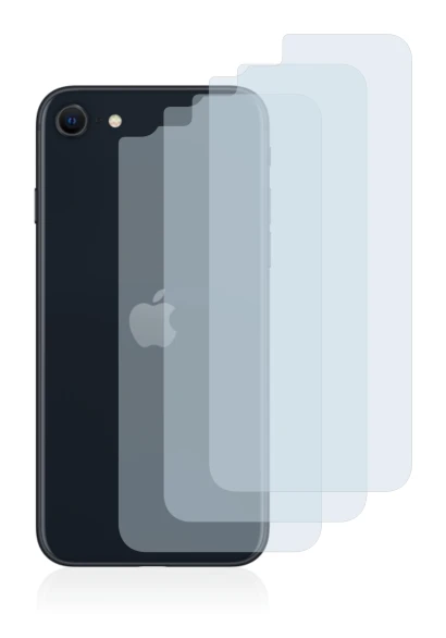 Immagine del dispositivo Apple iPhone SE 3 2022 (Posteriore) con un'ampia varietà di protezioni per lo schermo.