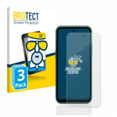 Parte frontale di una confezione del prodotto con il logo del marchio BROTECT. Accanto è raffigurato il dispositivo Nokia XR21
