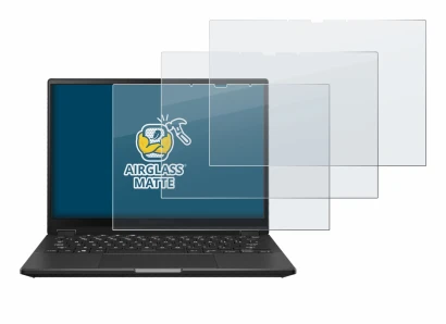 Immagine del dispositivo ASUS ROG Flow X13 2023 con un'ampia varietà di protezioni per lo schermo.