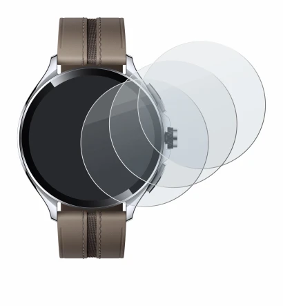 Immagine del dispositivo Xiaomi Watch 2 Pro con un'ampia varietà di protezioni per lo schermo.