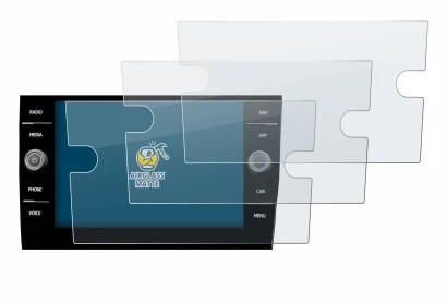 Immagine del dispositivo Volkswagen Taigo Discover Media 8” 2023 con un'ampia varietà di protezioni per lo schermo.