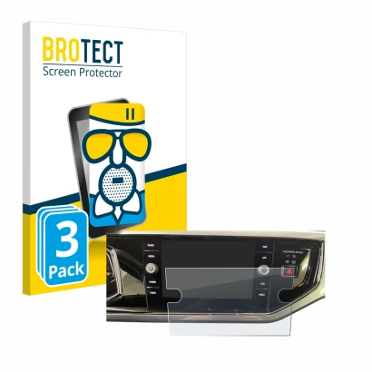 Parte frontale di una confezione del prodotto con il logo del marchio BROTECT. Accanto è raffigurato il dispositivo Volkswagen