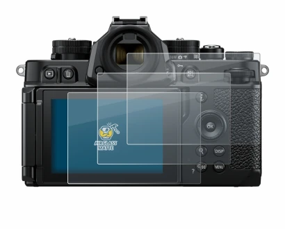 Immagine del dispositivo Nikon Z F con un'ampia varietà di protezioni per lo schermo.