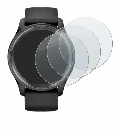 Immagine del dispositivo Garmin Vivomove Trend con un'ampia varietà di protezioni per lo schermo.