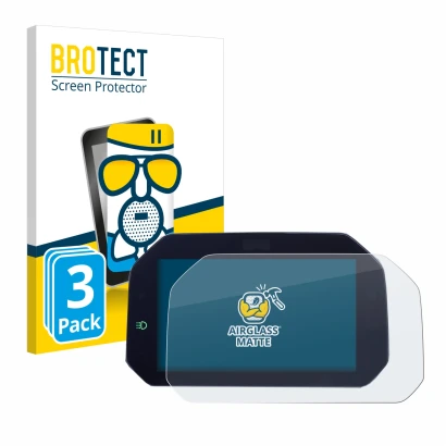 Parte frontale di una confezione del prodotto con il logo del marchio BROTECT. Accanto è raffigurato il dispositivo BMW R 1300