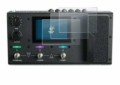 Immagine del dispositivo Headrush MX5 con un'ampia varietà di protezioni per lo schermo.