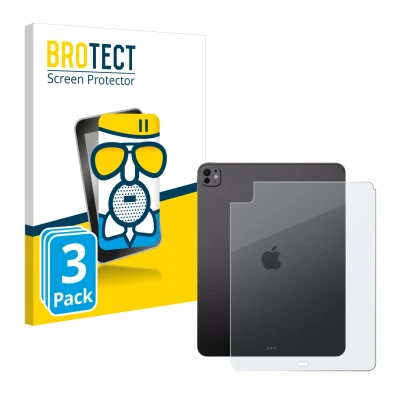 Parte frontale di una confezione del prodotto con il logo del marchio BROTECT. Accanto è raffigurato il dispositivo Apple iPad