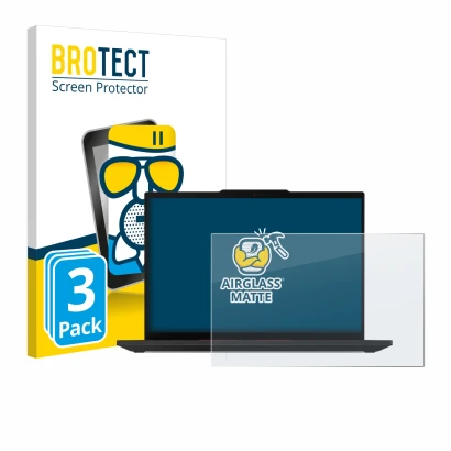 Parte frontale di una confezione del prodotto con il logo del marchio BROTECT. Accanto è raffigurato il dispositivo Lenovo Thi