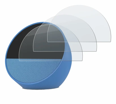 Immagine del dispositivo Amazon Echo Spot 2024 con un'ampia varietà di protezioni per lo schermo.