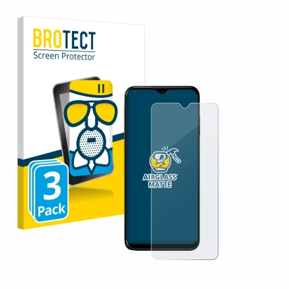 Parte frontale di una confezione del prodotto con il logo del marchio BROTECT. Accanto è raffigurato il dispositivo Nokia G60 