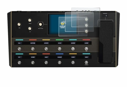 Immagine del dispositivo Headrush Prime con un'ampia varietà di protezioni per lo schermo.