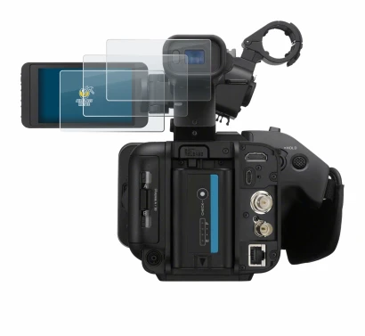 Immagine del dispositivo Sony PXW-Z200 con un'ampia varietà di protezioni per lo schermo.