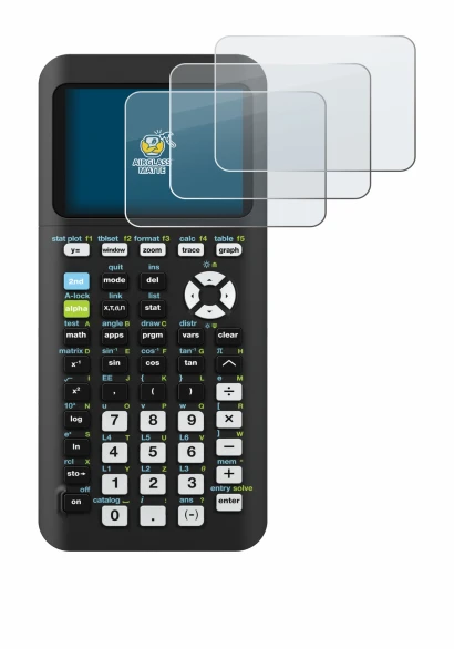 Immagine del dispositivo Texas Instruments TI-84 Plus CE-T Python con un'ampia varietà di protezioni per lo schermo.