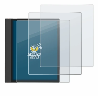 Immagine del dispositivo Boox Note Air 4 C con un'ampia varietà di protezioni per lo schermo.