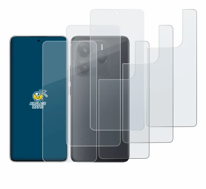 Immagine del dispositivo Xiaomi Redmi Note 14 (Fronte+Retro) con un'ampia varietà di protezioni per lo schermo.