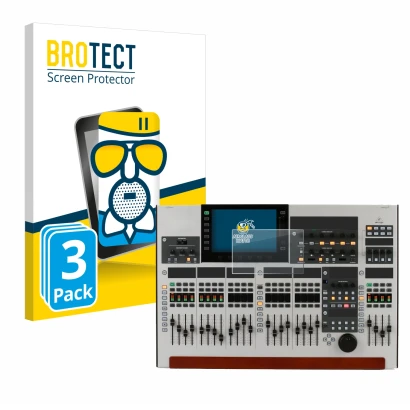 Parte frontale di una confezione del prodotto con il logo del marchio BROTECT. Accanto è raffigurato il dispositivo Behringer 