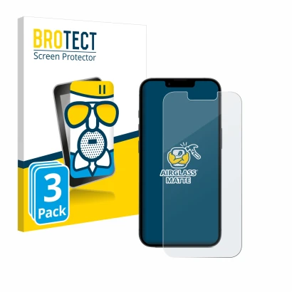 Parte frontale di una confezione del prodotto con il logo del marchio BROTECT. Accanto è raffigurato il dispositivo Apple iPho