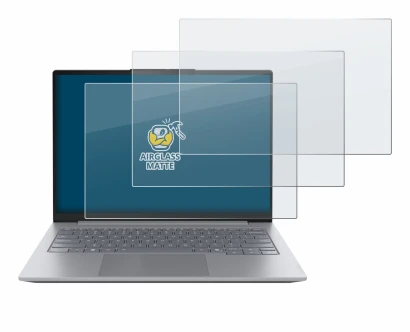 Immagine del dispositivo Lenovo ThinkBook 14 Gen 8 con un'ampia varietà di protezioni per lo schermo.