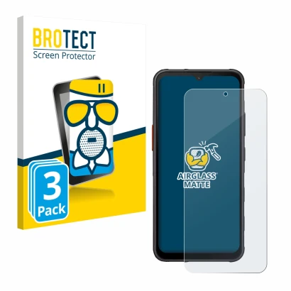 Parte frontale di una confezione del prodotto con il logo del marchio BROTECT. Accanto è raffigurato il dispositivo Samsung Ga